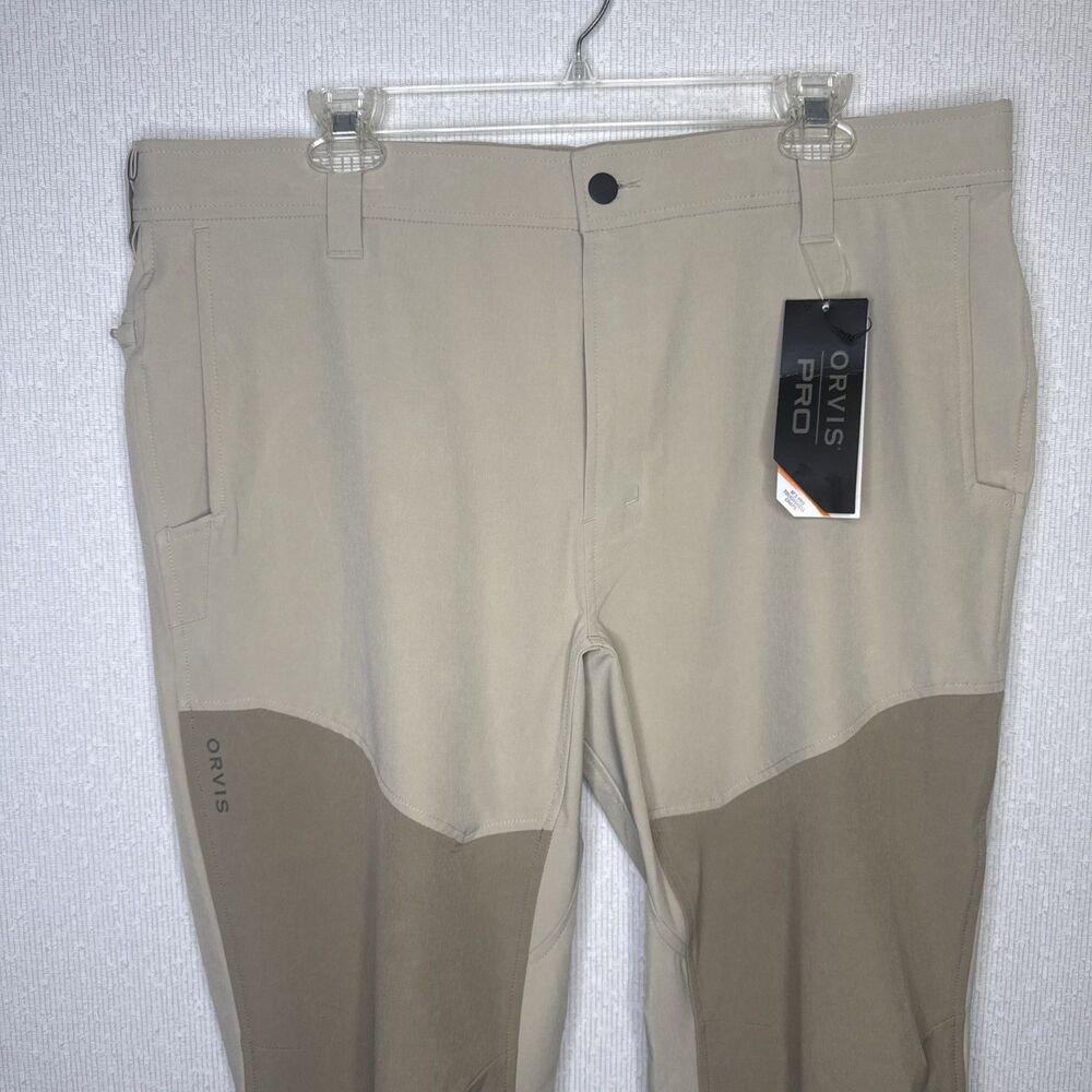 Orvis PRO LT Hunting Pants Mens 38x32 Tan Brown Nylon Lightweight Field Trousers